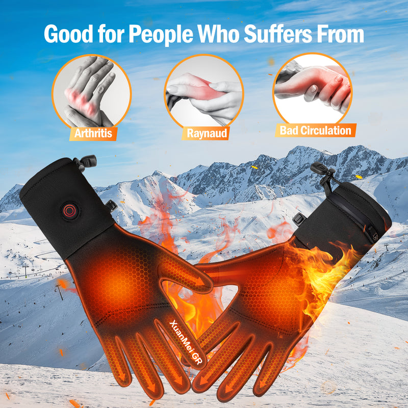 Load image into Gallery viewer, 7.4V 2200mAh Heated Gloves Liner Men Women
